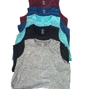 Women’s Heather Sleeveless Crop Top set of 5.  Size L